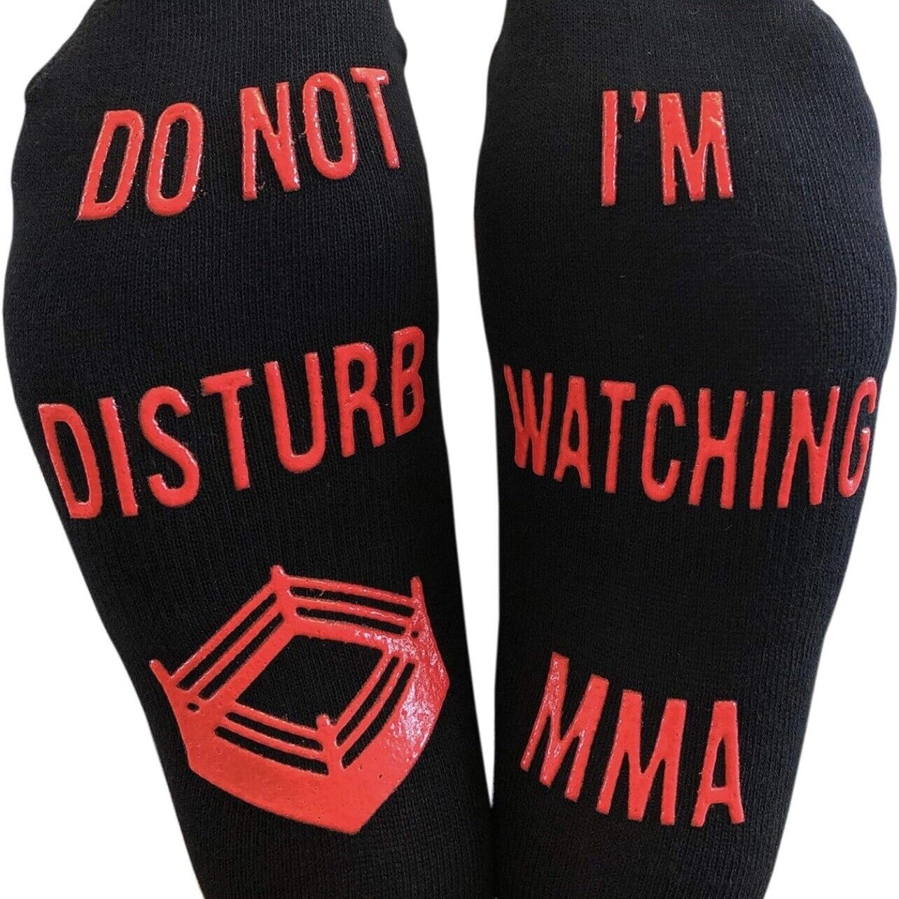 Bring Me Socks Black Do Not Disturb Watching MMA Ankle Socks Adults Size OS New