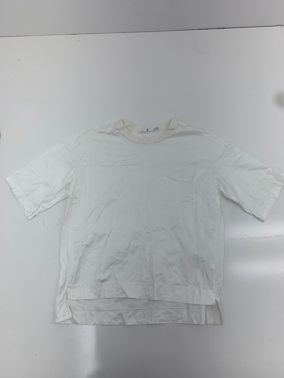 +J Mens Solid White Short Sleeve Shirt Size Medium