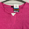 Sanctuary Wildcherry Split Neck Short Sleeve T-Shirt Blouse Woman’s Size XL NEW