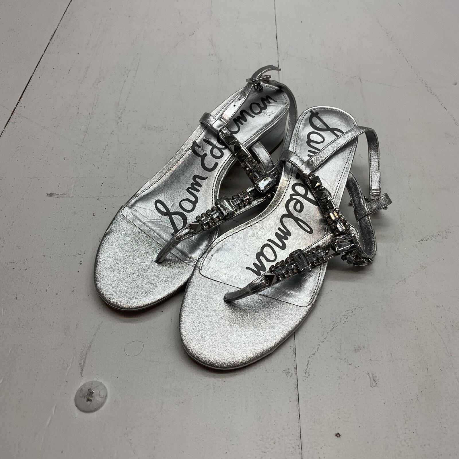 Sam edelman womens silver sandals size 9m