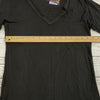 Majestic Paris Black Long Sleeve V-Neck Blouse T-Shirt Women Size 4 Large Fitted