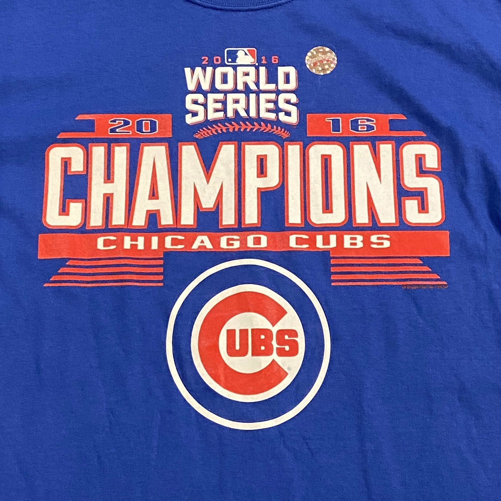 Chicago Cubs 2016 World Series MLB Blue Short Sleeve T-Shirt Adult Siz -  beyond exchange