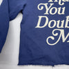 BP Thank Your For Doubting Me Blue Cropped Hoodie Unisex Adults Medium NWOT