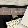 Lola &amp; Sophie Black Long Sleeve Double Layer Tunic Blouse Women Size XL NEW