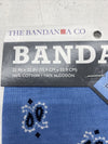 The Bandanna Co Bandana Paisley Chambray Blue 100% Cotton 22&quot; x 22&quot; Bandana New
