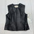 Margaret Godfrey Womens Black Leather Full zip Vest Size Large