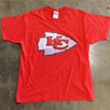 Vintage Pro Player Kansas City Chiefs NFL Red T-Shirt Adult Size Large USA Made*
