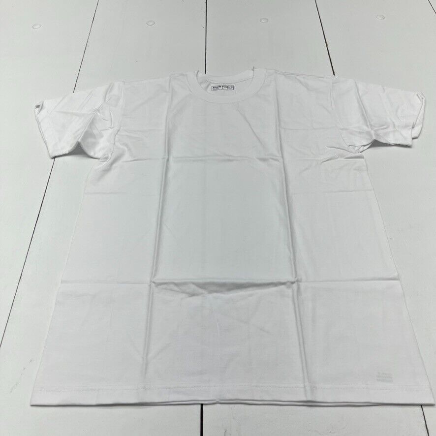 High Play White Basic Short Sleeve T-Shirt Mens Size Large NEW