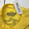 Netflix Stranger Things Short Sleeve Yellow T-Shirt Adult Size M Surfs Up Pizza
