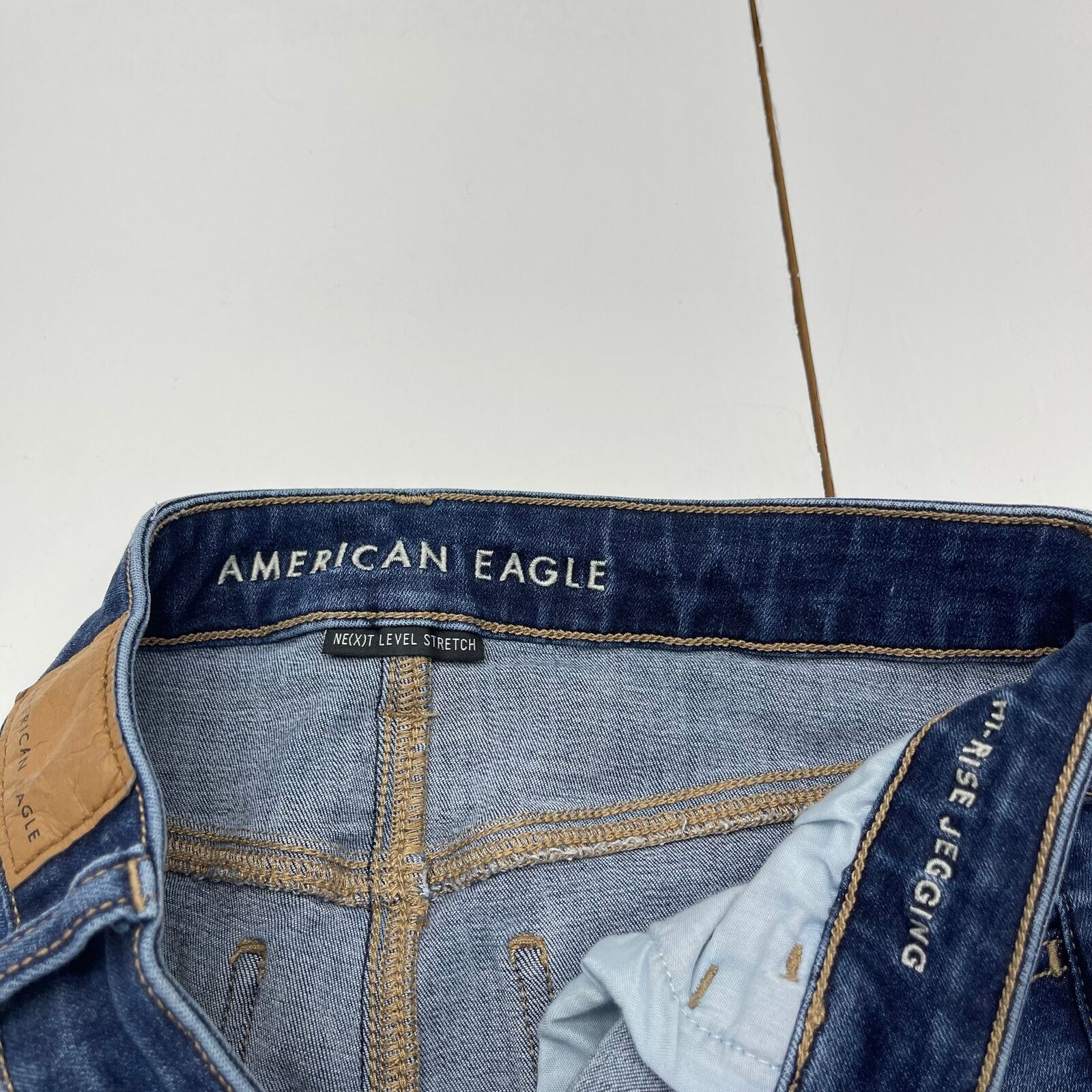 American Eagle AEO High Rise Skinny Jegging Blue Jeans Women's Size 8 -  beyond exchange