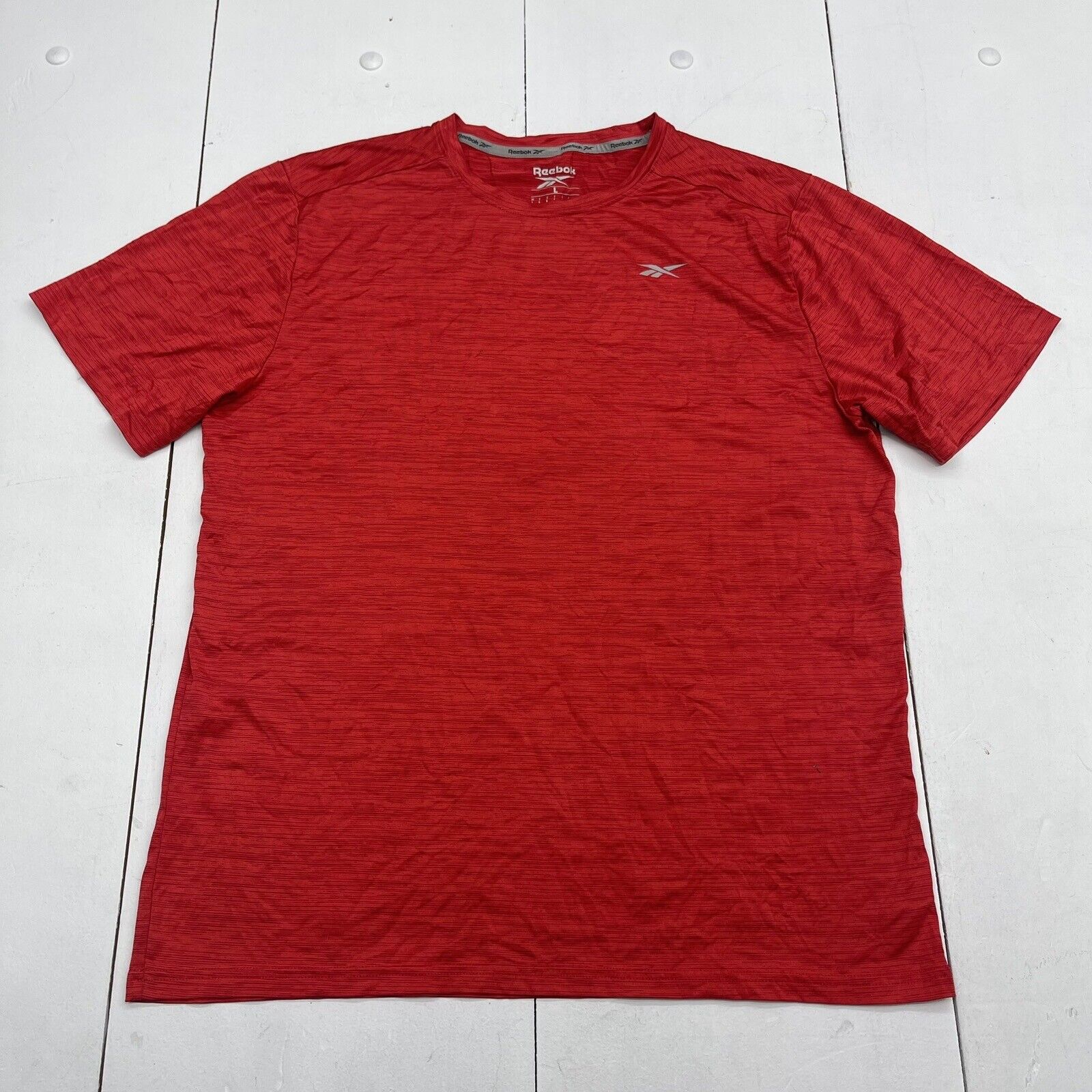 Reebok Red Athletic Short Sleeve T Shirt Mens Size Large