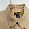 Vintage Camp Creek Grolsch Tan Long Sleeve Button Up Mens Size Large
