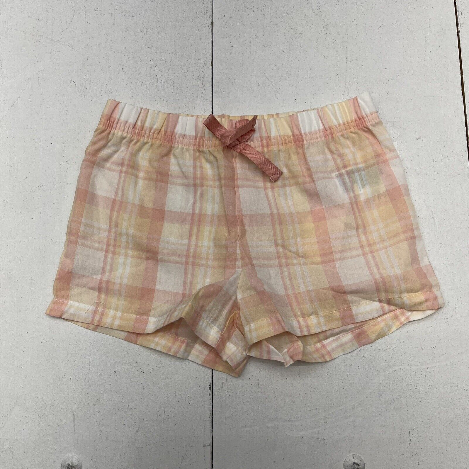 Old Navy Pink Plaid Pajama Shorts Girls Size Medium NEW - beyond