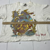 Vintage Key West White Crop Short Sleeve Fish Graphic T-Shirt Adult Size Large