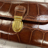 Halls Brown Leather Jewelry Travel Case Pouch Wallet Made In Italy NEW