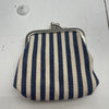 Joie Blue White Stripe Coin Pouch Wallet