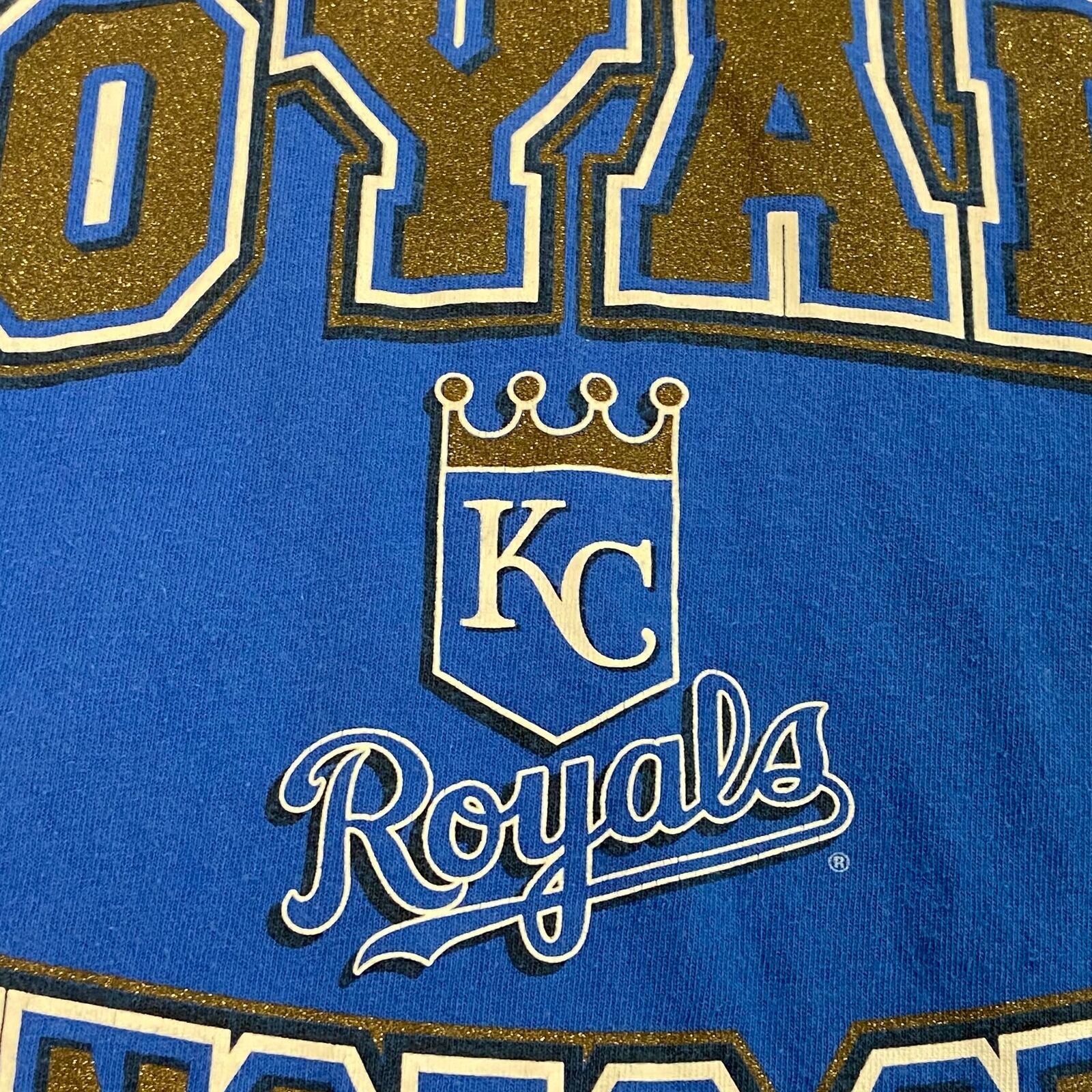 Vintage Kansas City Royals MLB Blue Promo Short Sleeve T-Shirt Men