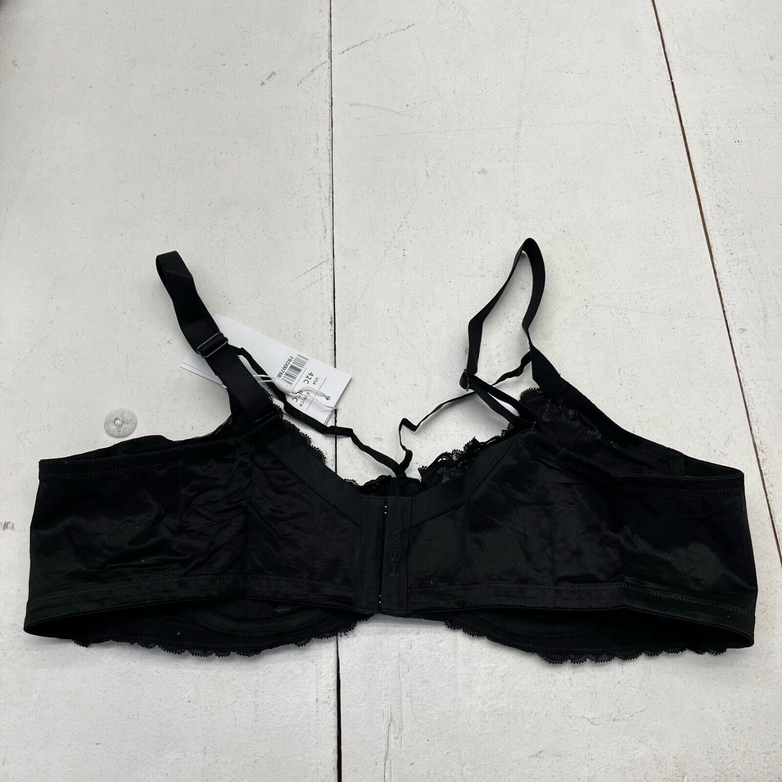 HSIA Black Lace Full Coverage Minimizer Bra Women's Size 42C NEW