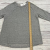 Michael Stars Gray Long Sleeve Pullover Brushed Jersey Shirt Women Size L NEW