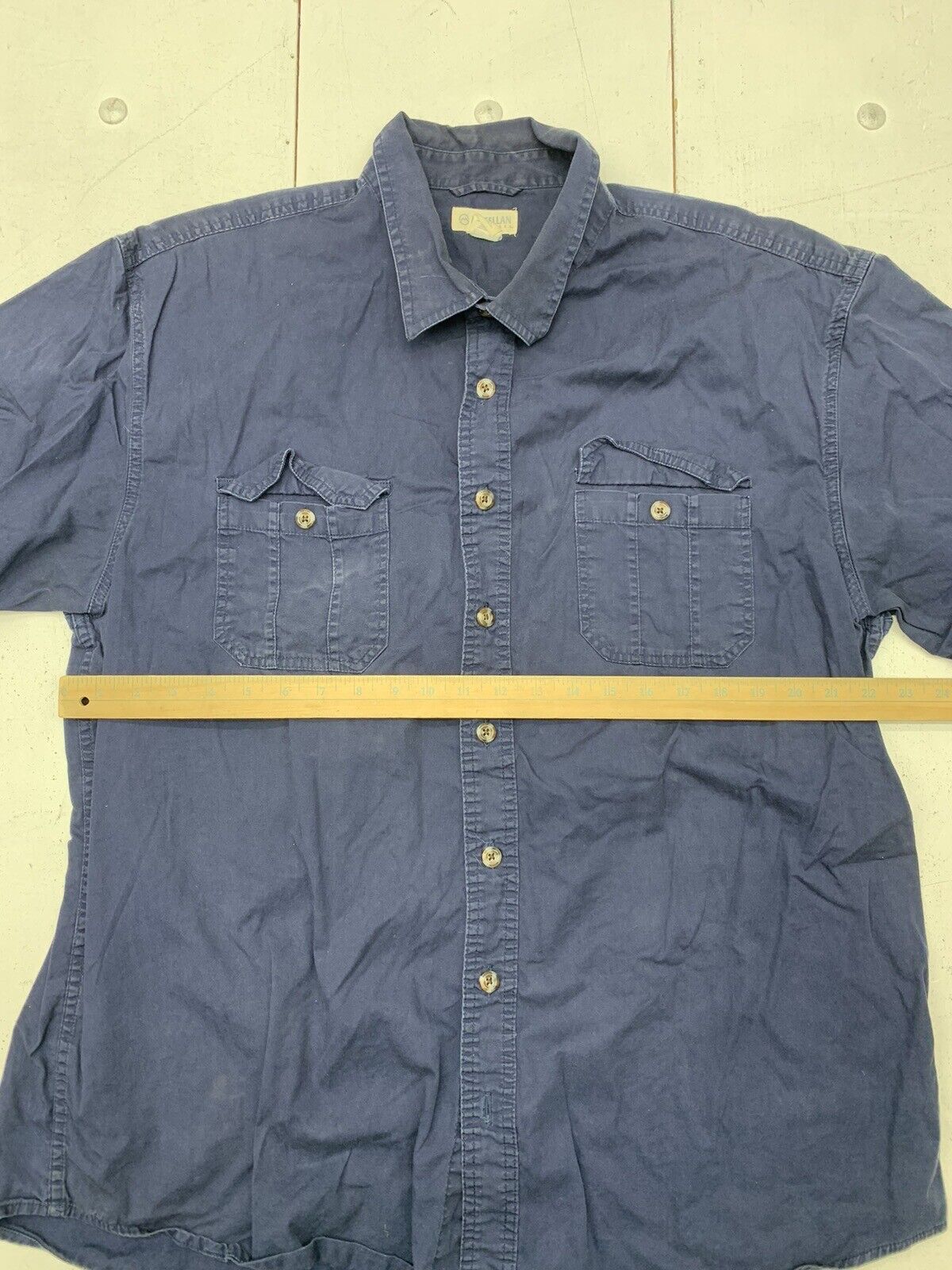 Magellan Outdoor Blue Plaid Long Sleeve Button Up Shirt Men Size XL