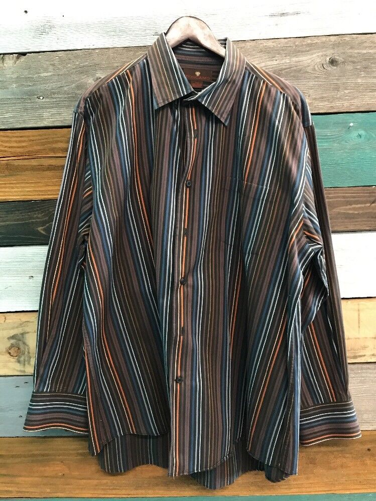 Toscano Mens 2xl Long Sleeve Button Up Shirt