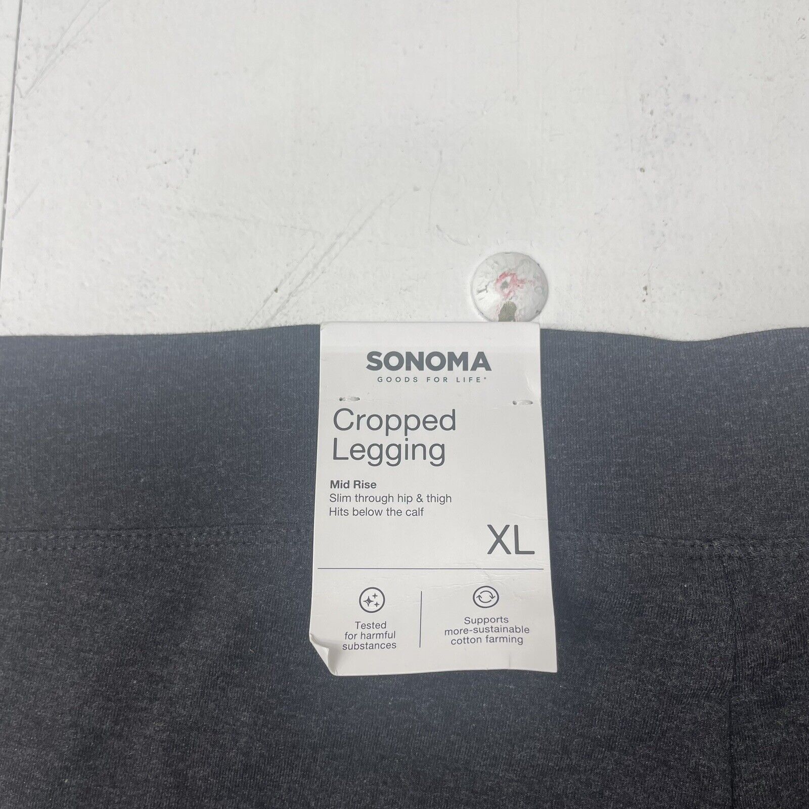 Sonoma Dark Grey Cropped Leggings Women's XL New Defect - beyond exchange