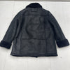 John Varvatos Black Leather Fur Trim Jacket Mens Size Large $1,625