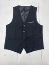 MYS ￼Black 3 Piece Slim Fit Suit One Button Solid Jacket Vest Pants Mens XS