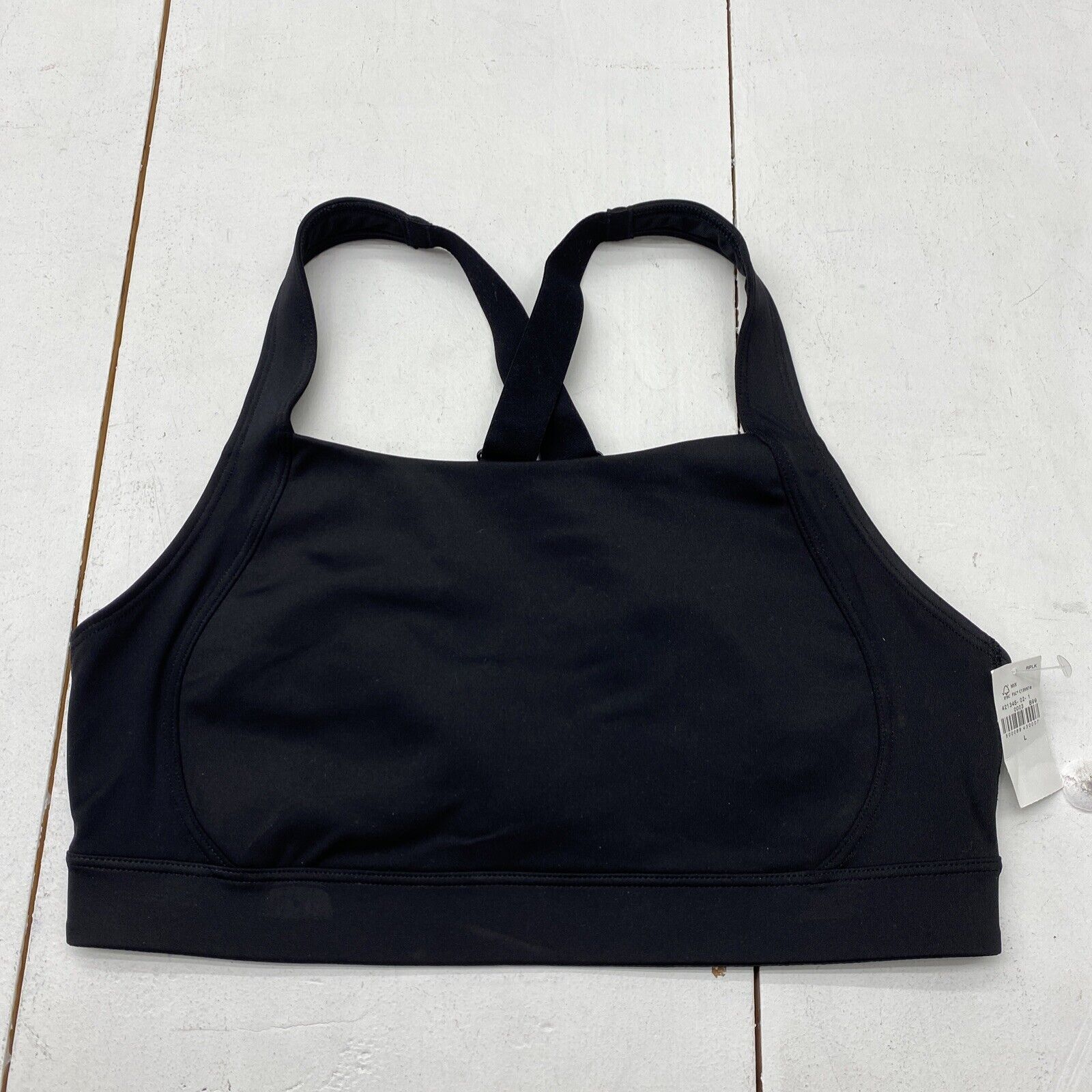 Old Navy Black High-Support PowerSoft Sports Bra Womens Size Large New