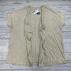 Bryn Walker Gold Shimmer Short Sleeve Linen Cardigan Women’s Size XS New