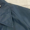 Vintage Velva Sheen Navy Snap Close Windbreaker Jacket Adult Size S Made In USA