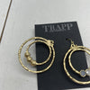 Trapp And Company Gold Double Circle Gem UPG Earrings