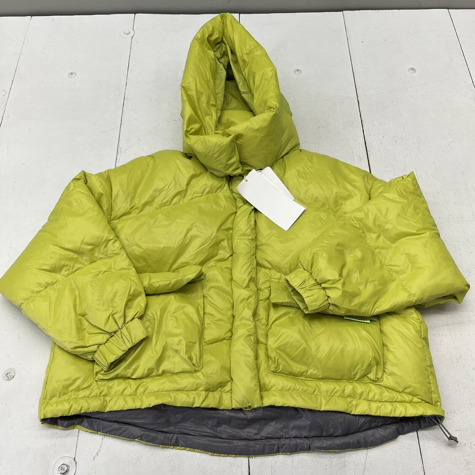 AiYufei Green Puffer Jacket Womens Size Small NEW