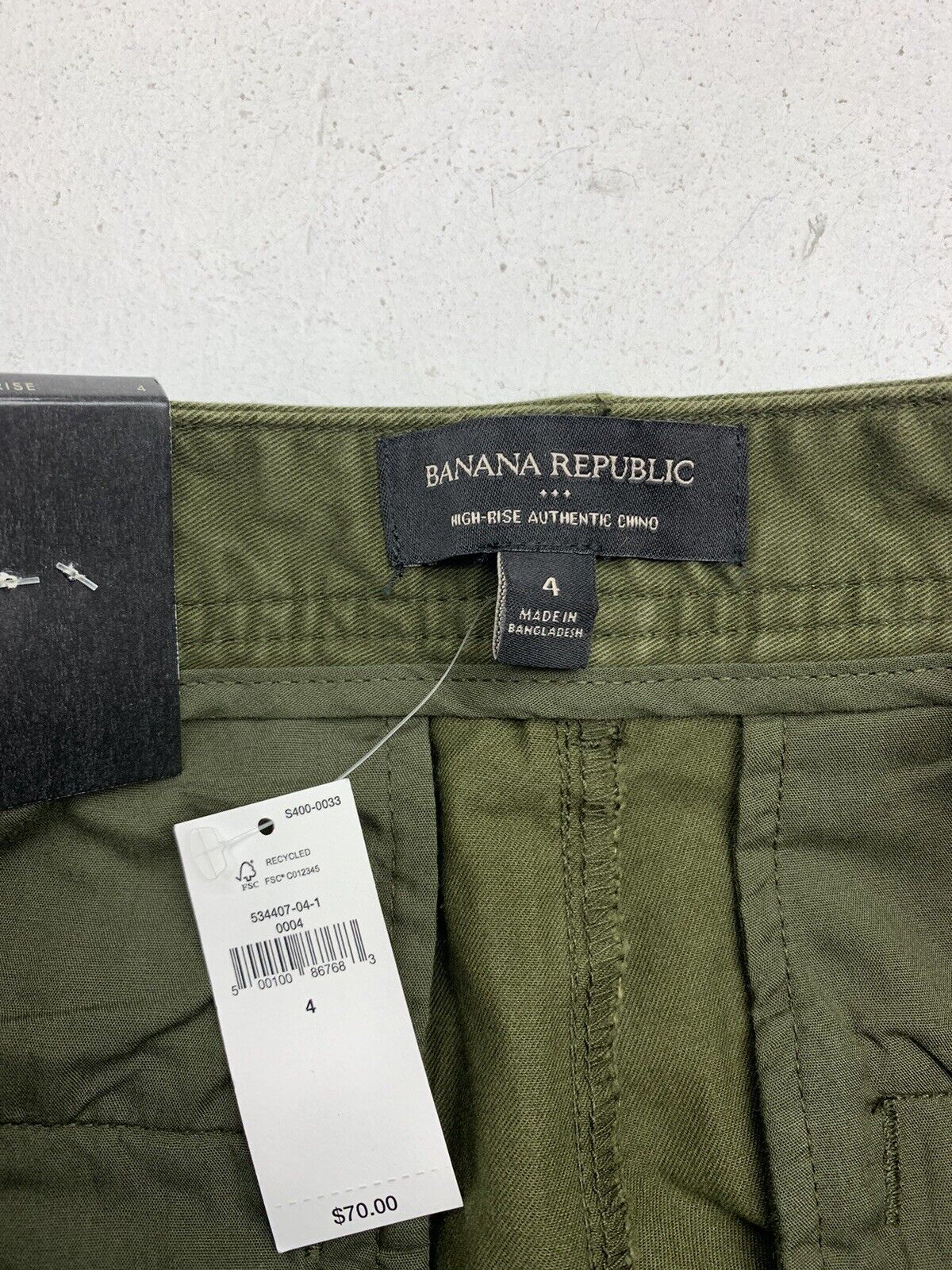 Banana Republic Womens Green High Rise Chino Pants Size 4 - beyond