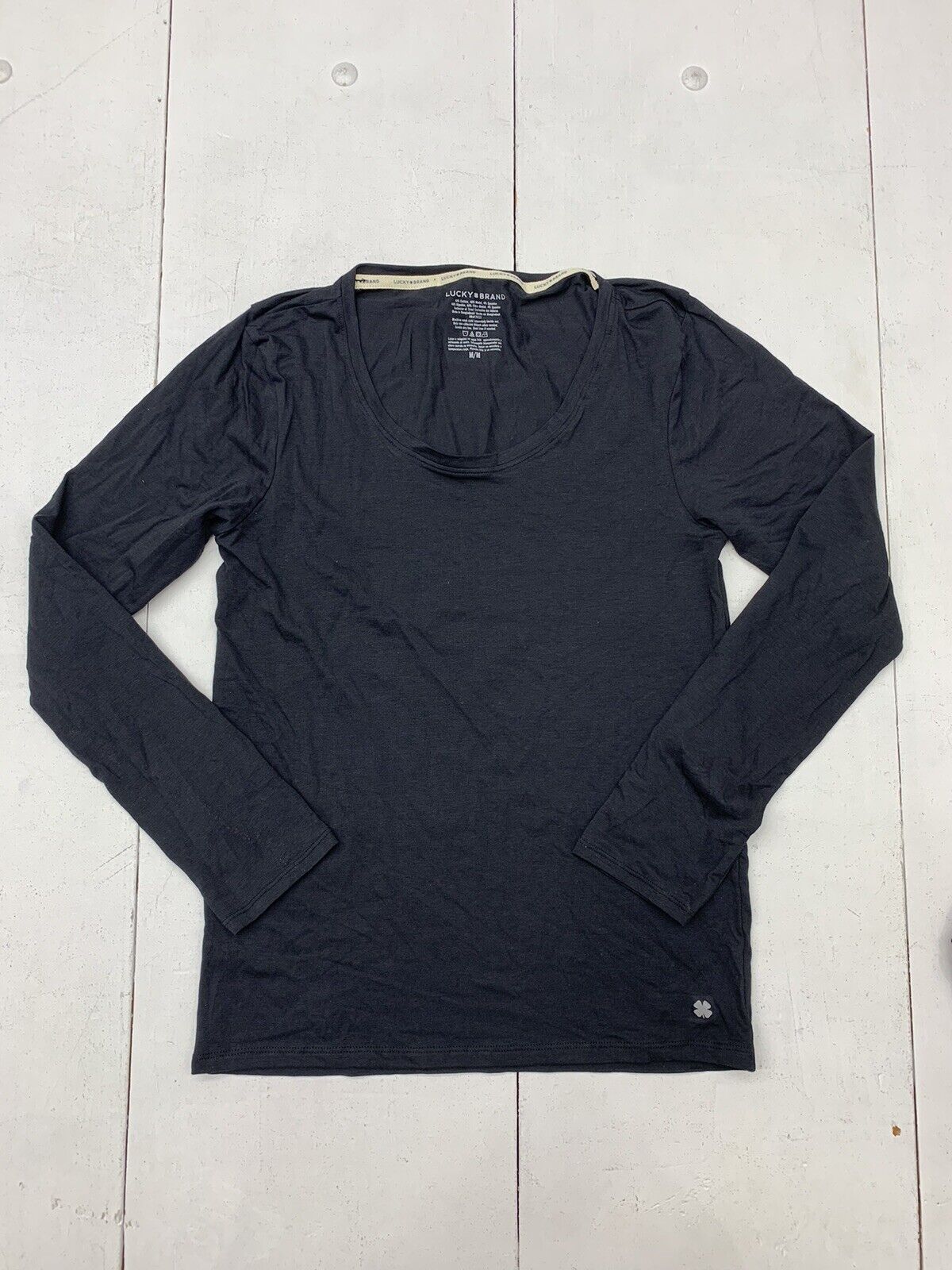 Lucky Brand Womens Black Long Sleeve Shirt Size Medium - beyond