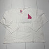 Arket &amp; Yuk Fun White Rabbit Print Long Sleeve T-Shirt Mens Size Large NEW