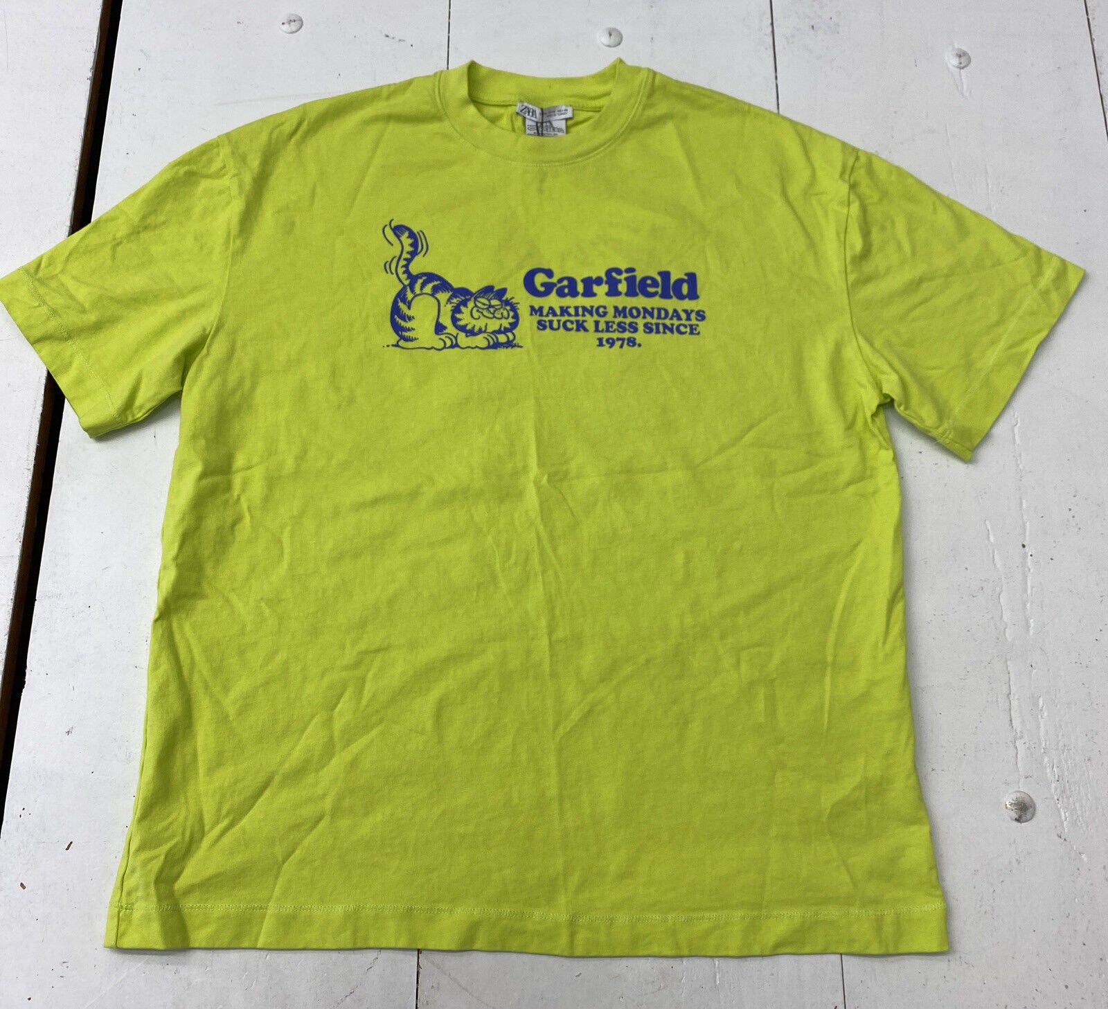 Zara X Garfield Making Mondays Suck Less Since 1978 Graphic T-shirt Size M New
