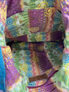 FOSSIL Teal Denim Canvas Satchel Tote Shoulder Bag