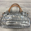 Kate Spade Metallic Silver Quilted Nylon Puffer Shoulder Purse
