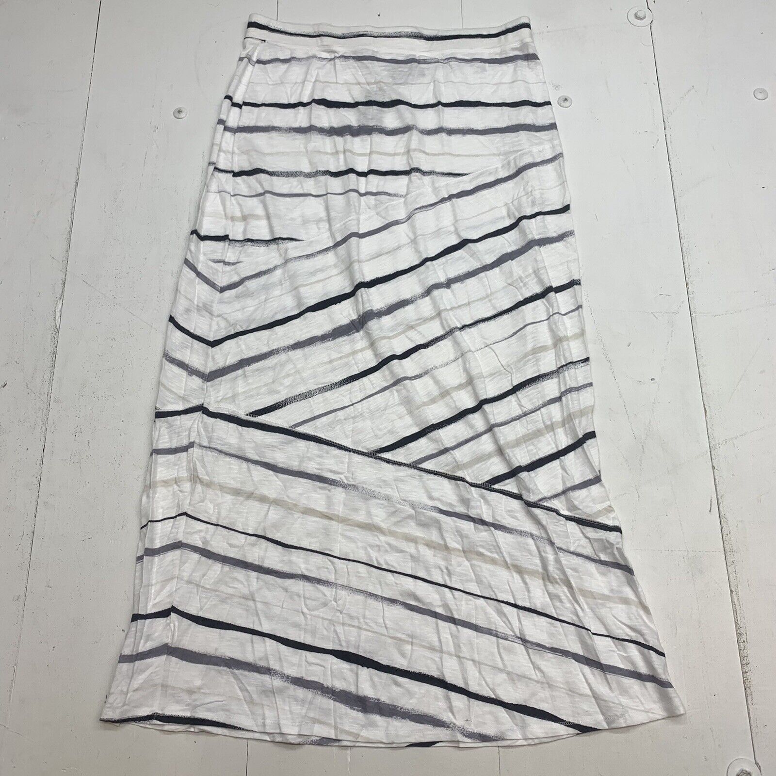 Express Womens White black striped Maxi skirt size large