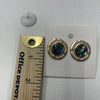 Unbranded Fashion Jewelry Gold Abalone Shell Studded Earrings NEW