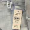 Loft Light Blue Denim Skinny Crop Jeans Women Size 10 / 30 NEW Ankle Frayed