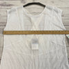 Zella White Sheer Sleeveless Athletic Shirt Women Size L NEW