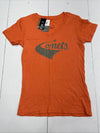 SMA Offical Licensed Product Comets Orange V Neck Short Sleeve T Shirt Women’s M