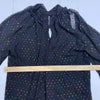 Trina Turk Womens Black Rainbow Long sleeve blouse size Large