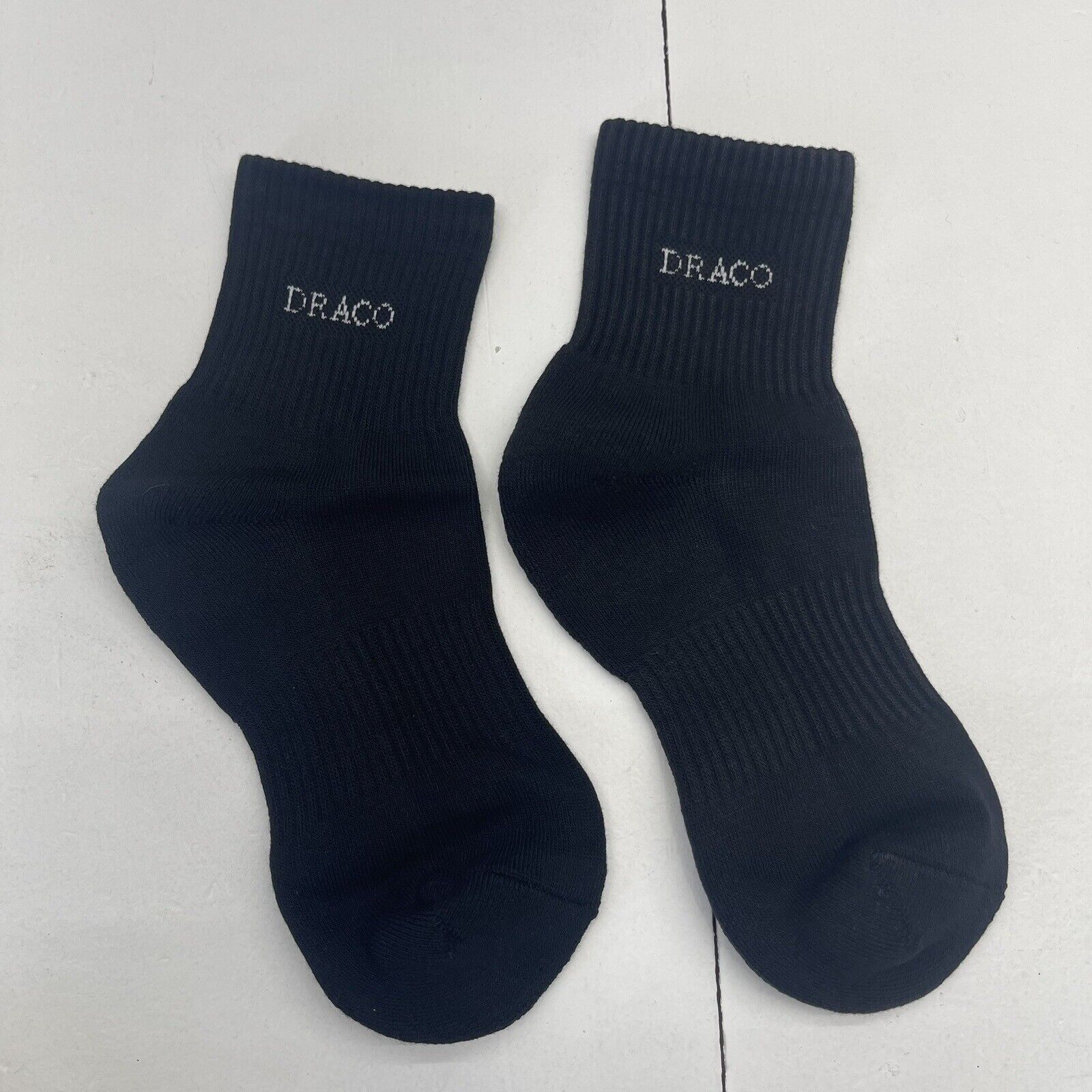 Draco Slides Black Ankle Socks Mens Size OS New
