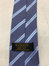 Kailong Mens Blue Striped Silk Neck Tie