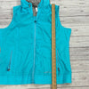 Eddie Bauer Blue Zip Up Hooded Sleeveless Lined Vest Women Size L NEW
