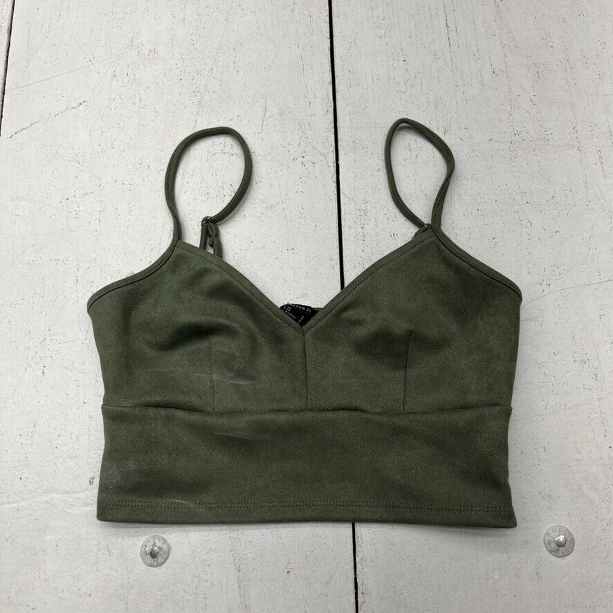 Forever 21 Green Cropped Tank Women's Size Small