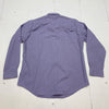 Esquire Mens Purple Plaid Long Sleeve Button Up Size XL